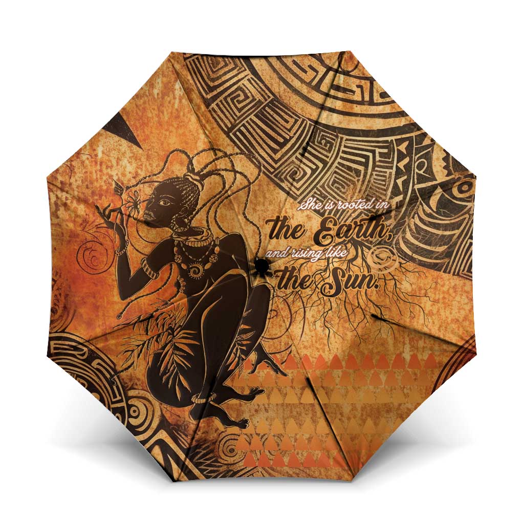 African Women Umbrella She Is Rooted In The Earth and Rising Like The Sun - Wonder Print Shop