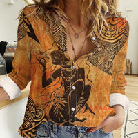 African Women Women Casual Shirt She Is Rooted In The Earth and Rising Like The Sun - Wonder Print Shop