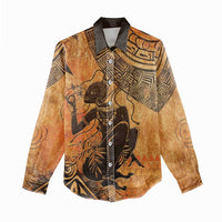 African Women Women Casual Shirt She Is Rooted In The Earth and Rising Like The Sun - Wonder Print Shop