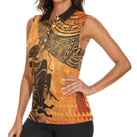 African Women Women Sleeveless Polo Shirt She Is Rooted In The Earth and Rising Like The Sun - Wonder Print Shop