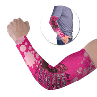 African Women Arm Sleeves Black Beautiful Brave and Bressed - Pink Color - Wonder Print Shop
