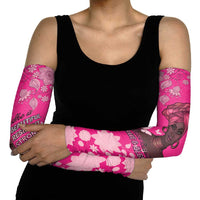 African Women Arm Sleeves Black Beautiful Brave and Bressed - Pink Color - Wonder Print Shop