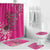 African Women Bathroom Set Black Beautiful Brave and Bressed - Pink Color - Wonder Print Shop