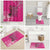 African Women Bathroom Set Black Beautiful Brave and Bressed - Pink Color - Wonder Print Shop