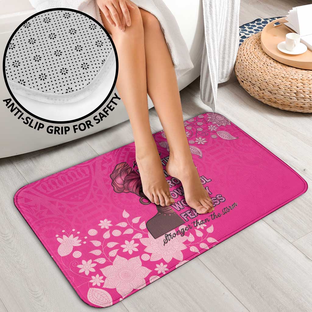 African Women Bathroom Set Black Beautiful Brave and Bressed - Pink Color - Wonder Print Shop