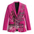 African Women Blazer Black Beautiful Brave and Bressed - Pink Color - Wonder Print Shop