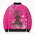 African Women Bomber Puffer Jacket Black Beautiful Brave and Bressed - Pink Color - Wonder Print Shop