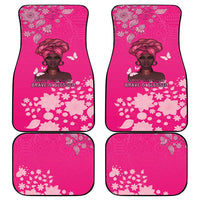 African Women Car Mats Black Beautiful Brave and Bressed - Pink Color - Wonder Print Shop
