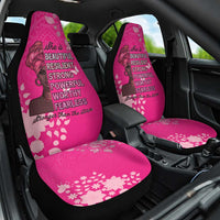 African Women Car Seat Cover Black Beautiful Brave and Bressed - Pink Color - Wonder Print Shop