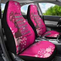 African Women Car Seat Cover Black Beautiful Brave and Bressed - Pink Color - Wonder Print Shop