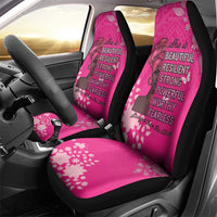 African Women Car Seat Cover Black Beautiful Brave and Bressed - Pink Color - Wonder Print Shop