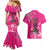 African Women Couples Matching Mermaid Dress and Hawaiian Shirt Black Beautiful Brave and Bressed - Pink Color - Wonder Print Shop