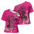 African Women Cross Shoulder Shirt Black Beautiful Brave and Bressed - Pink Color - Wonder Print Shop