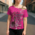 African Women Cross Shoulder Shirt Black Beautiful Brave and Bressed - Pink Color - Wonder Print Shop
