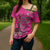 African Women Cross Shoulder Shirt Black Beautiful Brave and Bressed - Pink Color - Wonder Print Shop