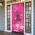African Women Door Cover Black Beautiful Brave and Bressed - Pink Color - Wonder Print Shop