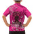 African Women Family Matching Mermaid Dress and Hawaiian Shirt Black Beautiful Brave and Bressed - Pink Color - Wonder Print Shop