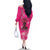 African Women Family Matching Off The Shoulder Long Sleeve Dress and Hawaiian Shirt Black Beautiful Brave and Bressed - Pink Color - Wonder Print Shop