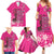 African Women Family Matching Summer Maxi Dress and Hawaiian Shirt Black Beautiful Brave and Bressed - Pink Color - Wonder Print Shop