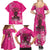 African Women Family Matching Summer Maxi Dress and Hawaiian Shirt Black Beautiful Brave and Bressed - Pink Color - Wonder Print Shop