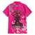 African Women Family Matching Summer Maxi Dress and Hawaiian Shirt Black Beautiful Brave and Bressed - Pink Color - Wonder Print Shop