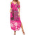 African Women Family Matching Summer Maxi Dress and Hawaiian Shirt Black Beautiful Brave and Bressed - Pink Color - Wonder Print Shop