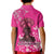 African Women Kid Polo Shirt Black Beautiful Brave and Bressed - Pink Color - Wonder Print Shop