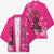 African Women Kimono Black Beautiful Brave and Bressed - Pink Color - Wonder Print Shop