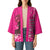 African Women Kimono Black Beautiful Brave and Bressed - Pink Color - Wonder Print Shop