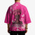 African Women Kimono Black Beautiful Brave and Bressed - Pink Color - Wonder Print Shop