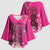 African Women Kimono Sleeve Blouse Black Beautiful Brave and Bressed - Pink Color - Wonder Print Shop