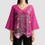 African Women Kimono Sleeve Blouse Black Beautiful Brave and Bressed - Pink Color - Wonder Print Shop