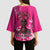 African Women Kimono Sleeve Blouse Black Beautiful Brave and Bressed - Pink Color - Wonder Print Shop