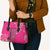 African Women Leather Bag Black Beautiful Brave and Bressed - Pink Color - Wonder Print Shop
