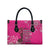 African Women Leather Bag Black Beautiful Brave and Bressed - Pink Color - Wonder Print Shop