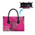 African Women Leather Bag Black Beautiful Brave and Bressed - Pink Color - Wonder Print Shop