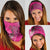 African Women Neck Gaiter Black Beautiful Brave and Bressed - Pink Color - Wonder Print Shop