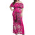 African Women Off Shoulder Maxi Dress Black Beautiful Brave and Bressed - Pink Color - Wonder Print Shop