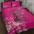 African Women Quilt Bed Set Black Beautiful Brave and Bressed - Pink Color - Wonder Print Shop