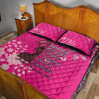 African Women Quilt Bed Set Black Beautiful Brave and Bressed - Pink Color - Wonder Print Shop