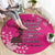 African Women Round Carpet Black Beautiful Brave and Bressed - Pink Color - Wonder Print Shop