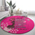 African Women Round Carpet Black Beautiful Brave and Bressed - Pink Color - Wonder Print Shop