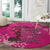 African Women Round Carpet Black Beautiful Brave and Bressed - Pink Color - Wonder Print Shop