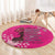 African Women Round Carpet Black Beautiful Brave and Bressed - Pink Color - Wonder Print Shop