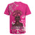 African Women Rugby Jersey Black Beautiful Brave and Bressed - Pink Color - Wonder Print Shop