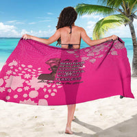 African Women Sarong Black Beautiful Brave and Bressed - Pink Color - Wonder Print Shop