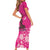 African Women Short Sleeve Bodycon Dress Black Beautiful Brave and Bressed - Pink Color - Wonder Print Shop