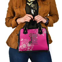 African Women Shoulder Handbag Black Beautiful Brave and Bressed - Pink Color - Wonder Print Shop