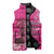 African Women Sleeveless Puffer Jacket Black Beautiful Brave and Bressed - Pink Color - Wonder Print Shop