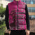 African Women Sleeveless Puffer Jacket Black Beautiful Brave and Bressed - Pink Color - Wonder Print Shop